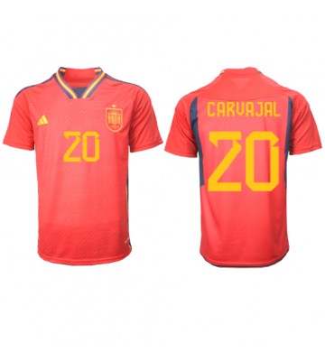 Spanien Daniel Carvajal #20 Replika Hjemmebanetrøje VM 2022 Kortærmet